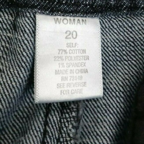 Dressbarn Woman 62 Signature Fit Trousers Denim Look Plus Size 20 - Picture 7 of 7